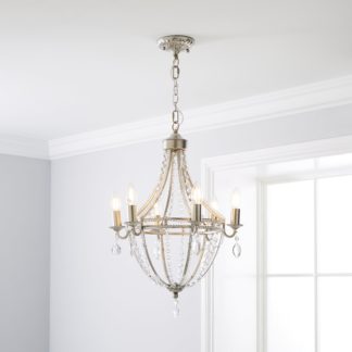 An Image of Eugenie 6 Light Chandelier Silver