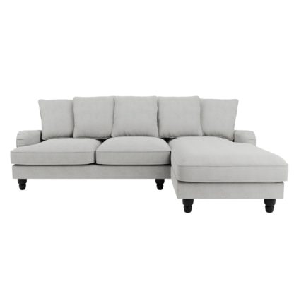 An Image of Beatrice Scatter Back Boucle Left Hand Corner Sofa Light Grey