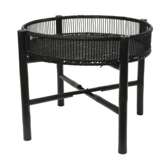 An Image of Black Bamboo Table