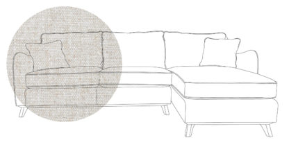 An Image of Heal's Ravello Right Hand Corner Sofa Broad Weave Lagoon