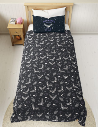 An Image of M&S Cotton Mix Hogwarts Delivery Bedding Set