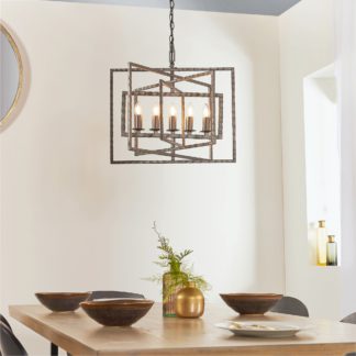 An Image of Vogue Calhoun 5 Light Chandelier Pewter