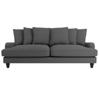 An Image of Beatrice Scatter Back Fabric 4 Seater Sofa Charcoal