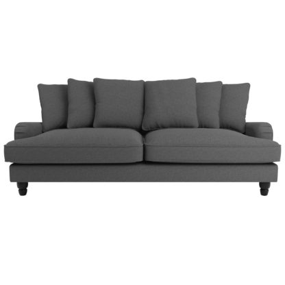 An Image of Beatrice Scatter Back Fabric 4 Seater Sofa Charcoal