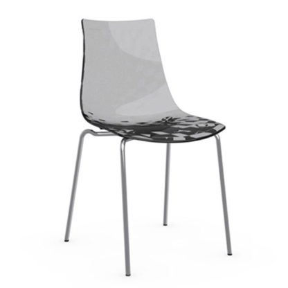 An Image of Zadie Dining Chair, Smoked Grey