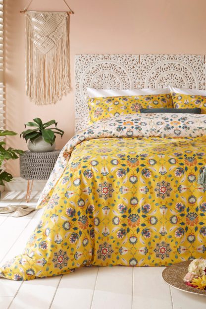 An Image of Folk Floral Double Duvet Set