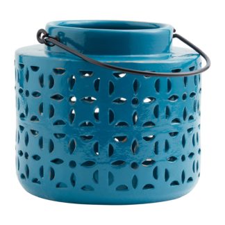 An Image of Ceramic Lantern - Blue