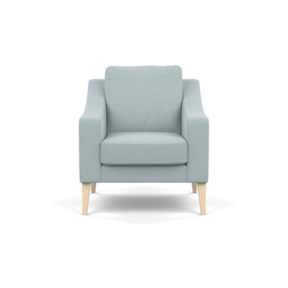 An Image of Heal's Richmond Armchair Brushed Cotton Cadet Black Feet