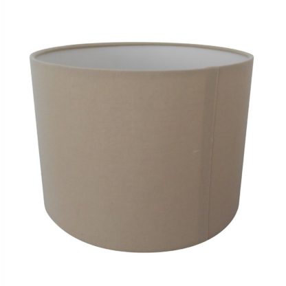 An Image of Ada Drum Lamp Shade, 25cm, Taupe