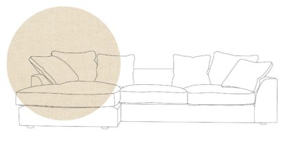 An Image of Heal's Cumulus Left Hand Facing Corner Sofa In Velvet