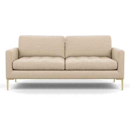 An Image of Heal's Eton 3 Seater Sofa Brushed Cotton Cadet Black Feet