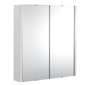 An Image of Balterley Bianca 600mmmm Mirror Cabinet - Gloss White