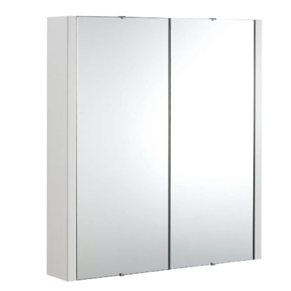 An Image of Balterley Bianca 600mmmm Mirror Cabinet - Gloss White