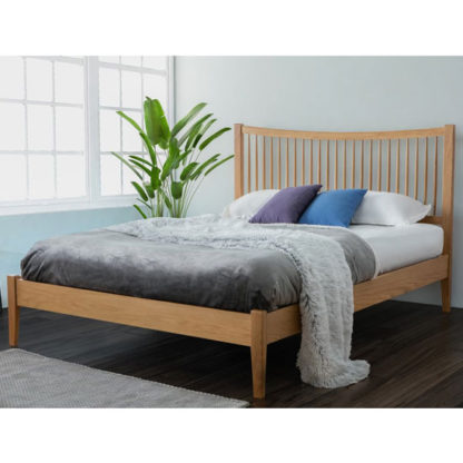 An Image of Berwick Wooden King Size Bed In Oak