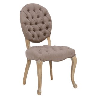 An Image of Lubiana Upholstered Dining Chair, Taupe
