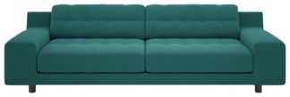 An Image of Habitat Hendricks 4 Seater Velvet Sofa - Teal