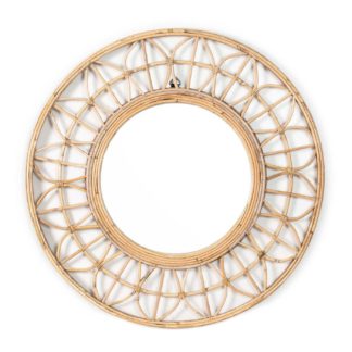 An Image of Rattan Mirror, Brown