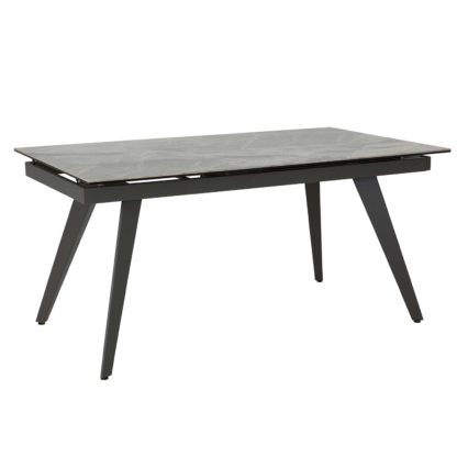 An Image of Venezia Extending Dining Table, Italian Dark Grey and Grey