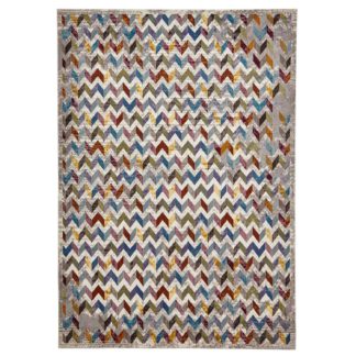 An Image of 16th Avenue 36A MultiColoured Rug Grey, Blue, Green and Brown