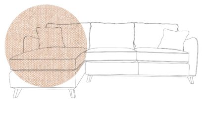 An Image of Heal's Ravello Left Hand Corner Sofa Broad Weave Lagoon