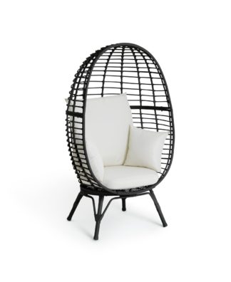 An Image of Habitat Kora Metal Egg Chair - Black
