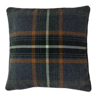 An Image of Tartan Rust Cushion