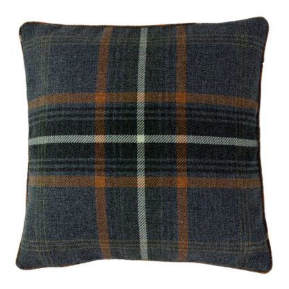 An Image of Tartan Rust Cushion