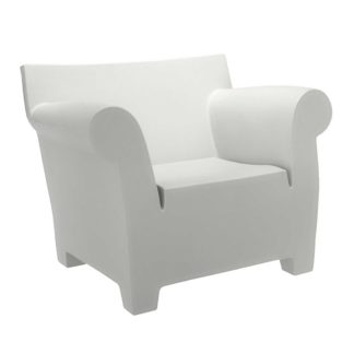 An Image of Kartell Bubble Armchair, Zinc White