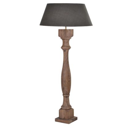 An Image of Wooden Column Floor Lamp