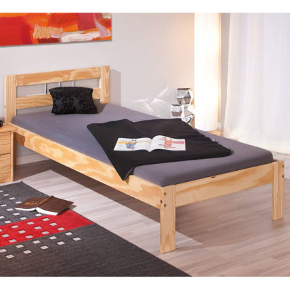 An Image of Jana Wooden Single Bed In Natural Oak