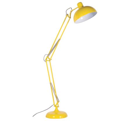 An Image of Yellow Floor Angle Lamp