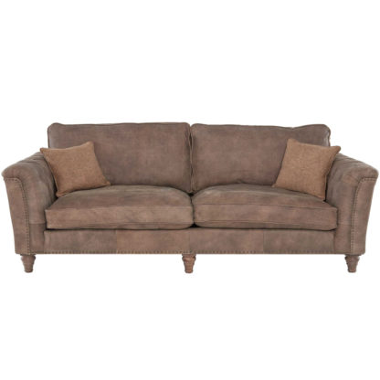 An Image of Darwin Grand Split Frame Leather Sofa