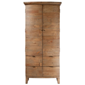 An Image of Rye Reclaimed Wood Small Double Wardrobe