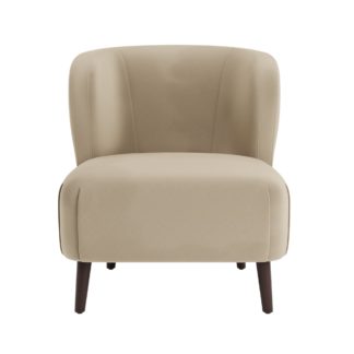 An Image of Ava Natural Velvet Chair Natural
