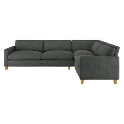 An Image of Habitat Chester Left Corner Fabric Sofa - Charcoal