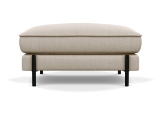 An Image of Heal's Tortona Footstool Brecon Charcoal