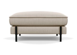 An Image of Heal's Tortona Footstool Brecon Charcoal