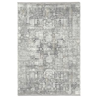 An Image of Leyton Rug, Silver Grey