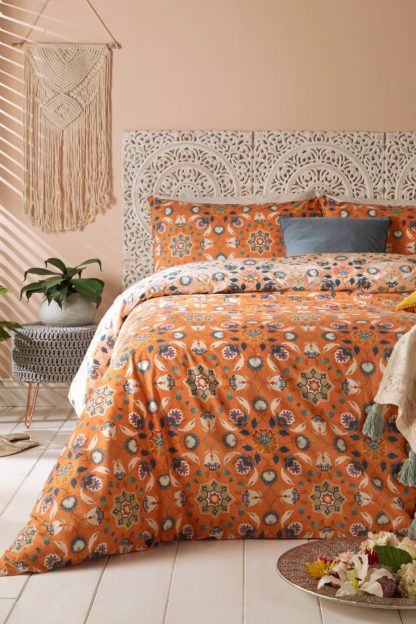 An Image of Folk Floral Double Duvet Set