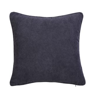 An Image of Corduroy Cushion - 43x43cm - Charcoal