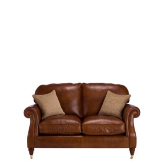 An Image of Parker Knoll Meredith Leather 2 Seater Sofa, London Saddle