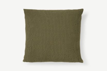 An Image of Grove 100% Cotton Cushion, 50 x 50cm, Olive