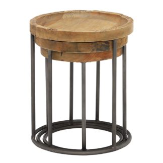 An Image of Keeler Set Of 3 Reclaimed Round Tables