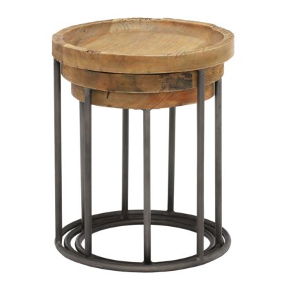 An Image of Keeler Set Of 3 Reclaimed Round Tables