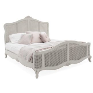 An Image of Camille Wooden King Size Bed In Antique Grey