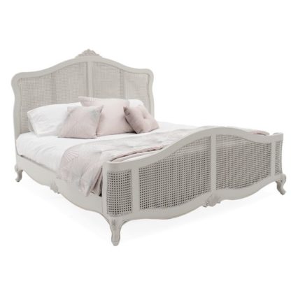 84d511f9012564acde4f632c138a91171da4b1601245021f7298ca850d253321.jpg An Image of Camille Wooden King Size Bed In Antique Grey