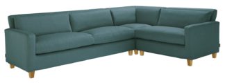 An Image of Habitat Chester Left Corner Fabric Sofa - Teal