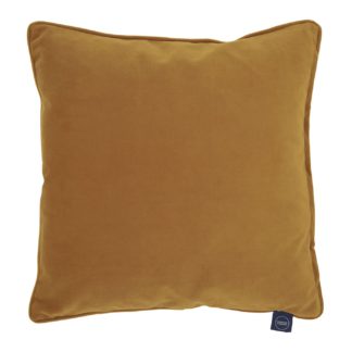 An Image of Plush Velvet Cushion, Ochre