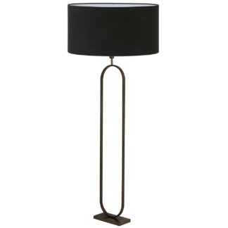 An Image of Antique Bronze Floor Lamp, Anthracite Shade