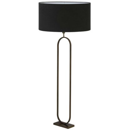 An Image of Antique Bronze Floor Lamp, Anthracite Shade